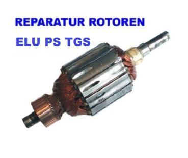 Reparatur Neuwicklung Rotor ELU TGS170 PS374 PS174